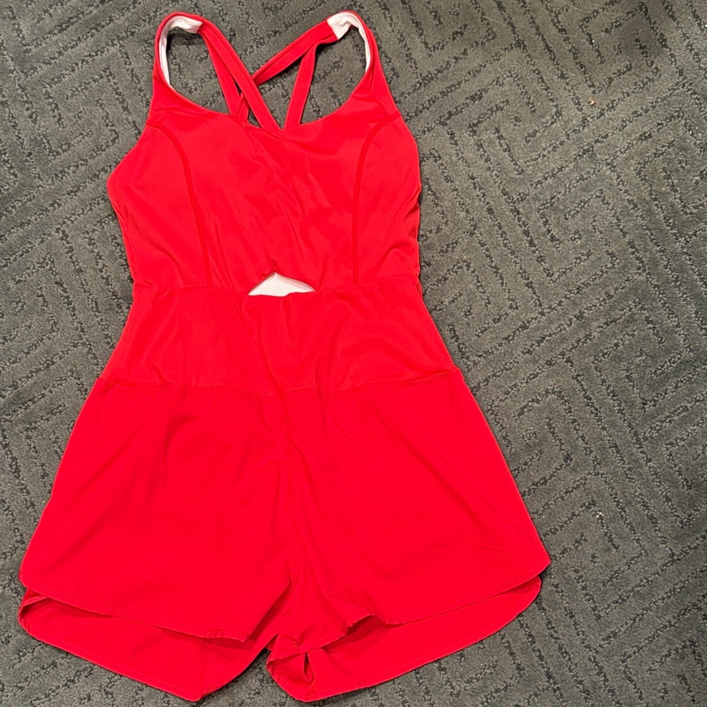 Red Athletic Romper